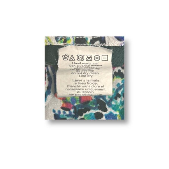 Lauren Ralph Lauren M White Blue Paisley Mini Coverup Dress Pockets Resort Beach - Picture 6 of 7